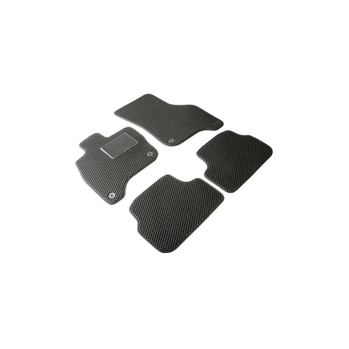 WALSER Qlean 55030 Floor mat set Elastomer, Front and Rear, Quantity 4, Black