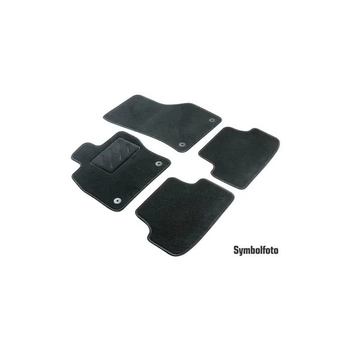 WALSER Tailored 80015 Floor mat set for AUDI A6 Textile, Front and Rear, Quantity 4, Black