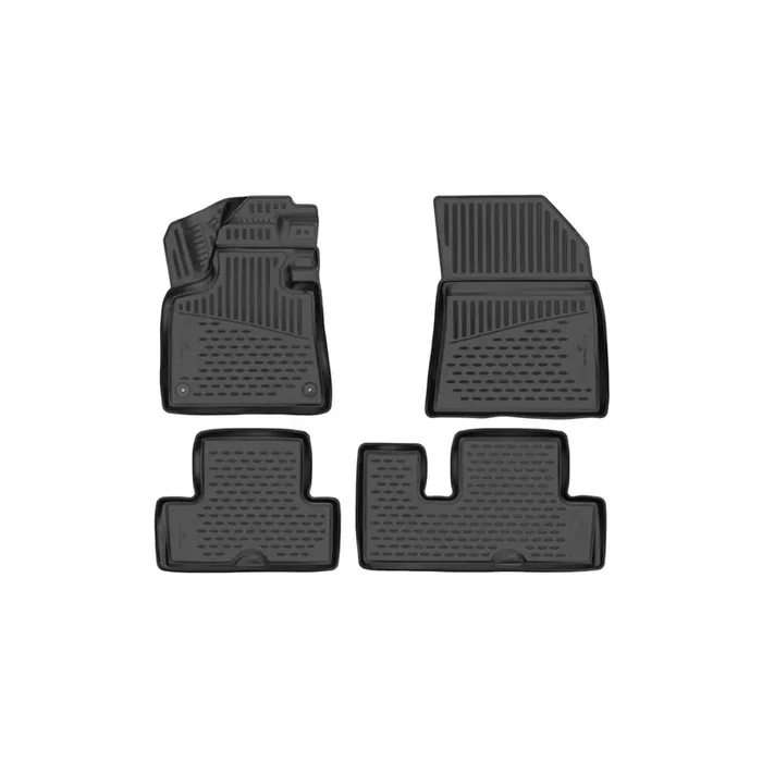 WALSER Tailored, XTR 75219 Floor mat set Elastomer, Front and Rear, Black