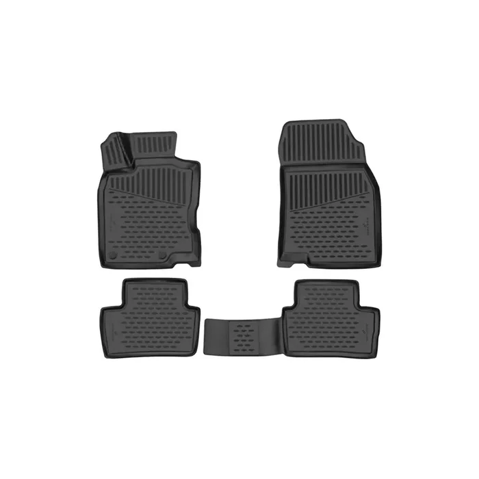 WALSER Tailored, XTR 75228 Floor mat set Elastomer, Front and Rear, Black